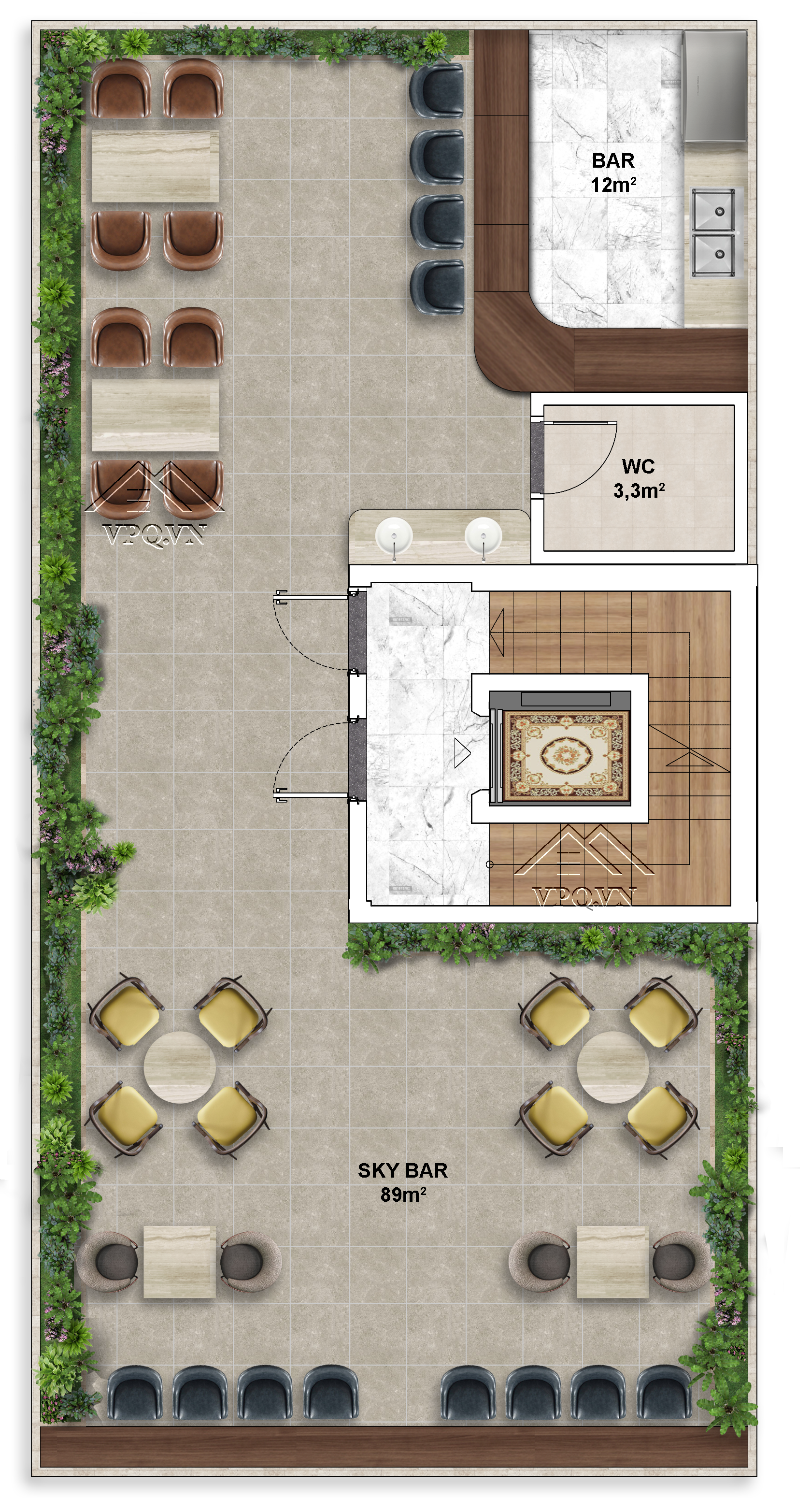 Tầng 6 8x16m